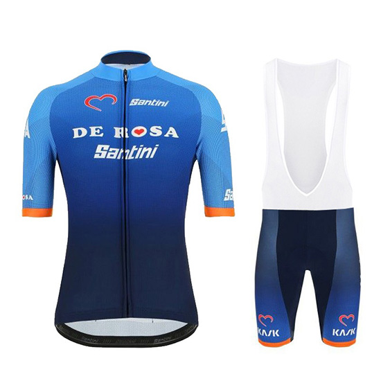 2019 Maillot De Rosa Tirantes Mangas Cortas Azul